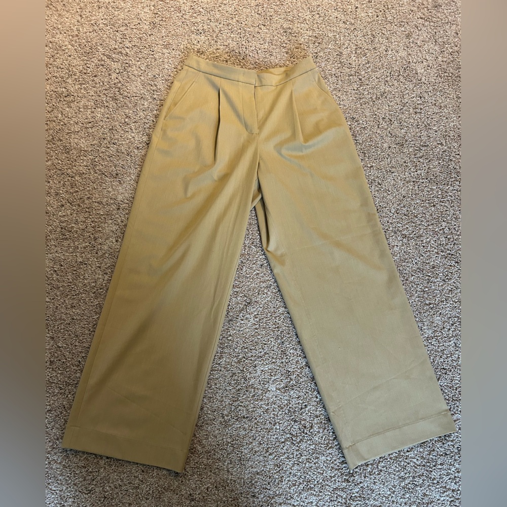 Kit and Ace High Rise Wide Leg Pant in Camel Size 12